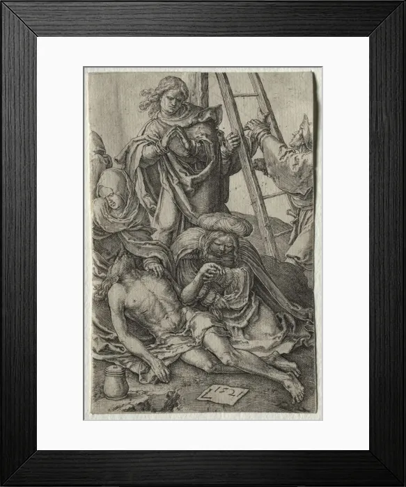 Framed Print : The Passion: Descent from the Cross, 1521. Creator: Lucas van Leyden (Dutch, 1494-1533) Framed Print : The Passion: Descent from the Cross, 1521. Creator: Lucas van Leyden (Dutch, 1494-1533)