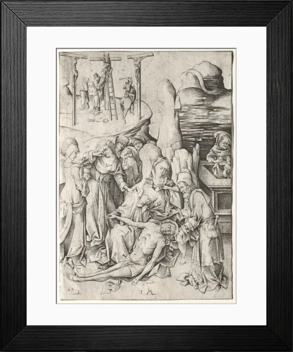 Framed Print : The Passion: Descent from the Cross. Creator: Israhel van Meckenem (German, c. 1440-1503) Framed Print : The Passion: Descent from the Cross. Creator: Israhel van Meckenem (German, c. 1440-1503)