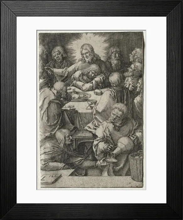 Framed Print : The Passion: The Last Supper, 1521. Creator: Lucas van Leyden (Dutch, 1494-1533) Framed Print : The Passion: The Last Supper, 1521. Creator: Lucas van Leyden (Dutch, 1494-1533)