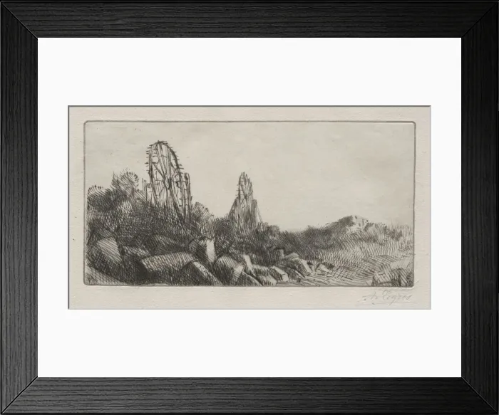 Framed Print : The Old Stone Quarries of Montrouge. Creator: Alphonse Legros (French, 1837-1911) Framed Print : The Old Stone Quarries of Montrouge. Creator: Alphonse Legros (French, 1837-1911)