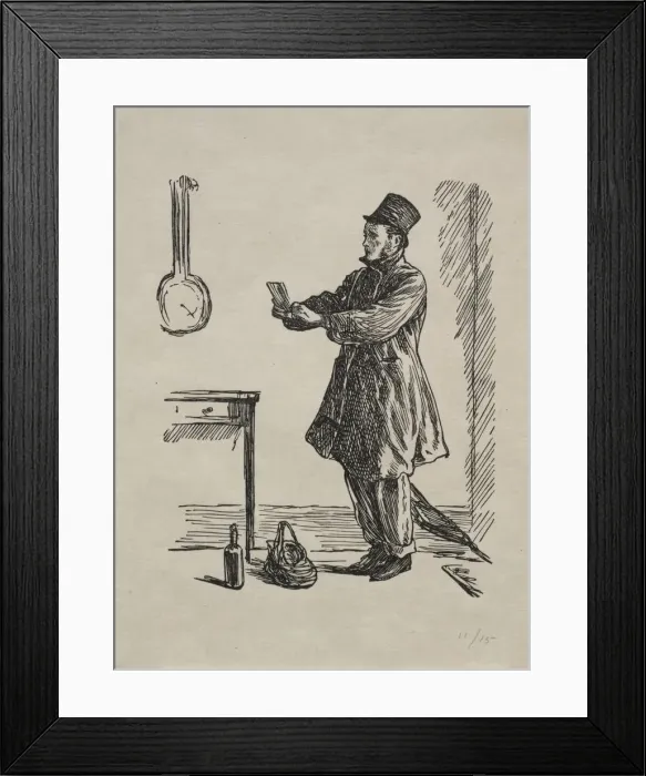 Framed Print : The Other Mrs. Johnson, 1865. Creator: George Louis Palmella Busson Du Maurier (British Framed Print : The Other Mrs. Johnson, 1865. Creator: George Louis Palmella Busson Du Maurier (British