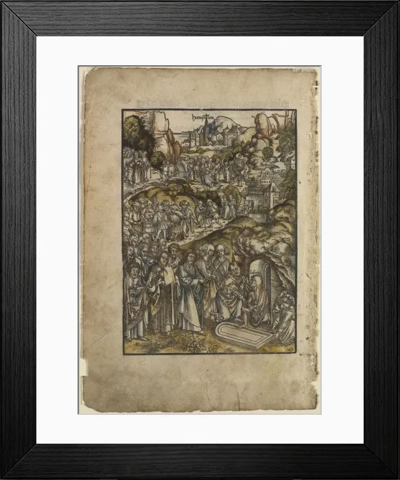 Framed Print : The Passion: The Raising of Lazarus, before 1508. Creator: Urs I Graf (Swiss, c. 1485-1527 / 29) Framed Print : The Passion: The Raising of Lazarus, before 1508. Creator: Urs I Graf (Swiss, c. 1485-1527 / 29)