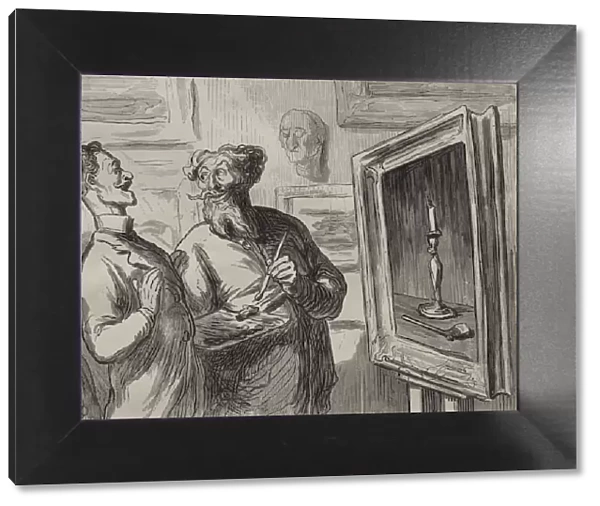 The Painters: A Realist Always Finds Another Realist to Admire Him. Creator: Honore Daumier