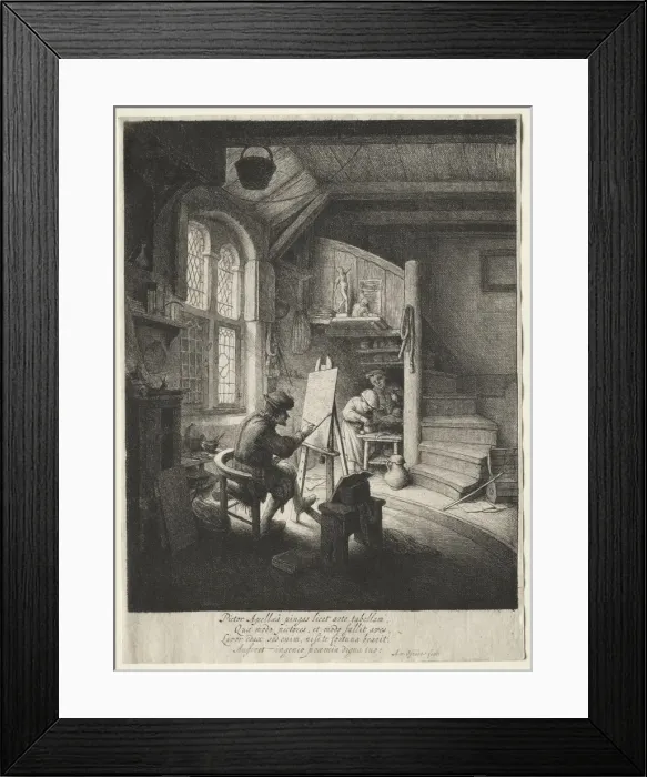 Framed Print : The Painters Studio. Creator: Adriaen van Ostade (Dutch, 1610-1684) Framed Print : The Painters Studio. Creator: Adriaen van Ostade (Dutch, 1610-1684)