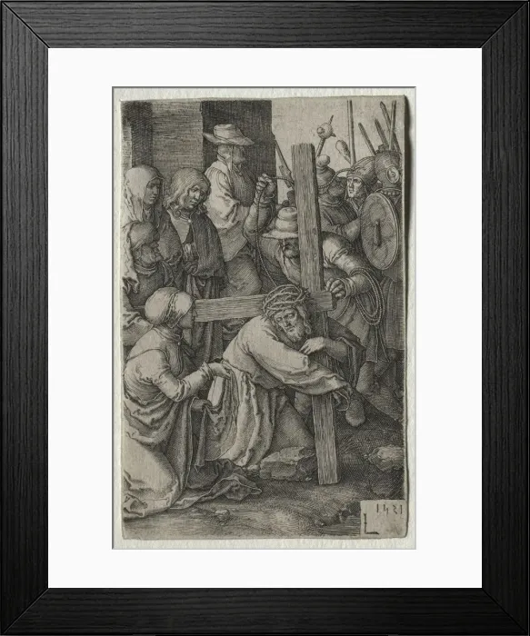 Framed Print : The Passion: Christ Carrying the Cross, 1521. Creator: Lucas van Leyden (Dutch, 1494-1533) Framed Print : The Passion: Christ Carrying the Cross, 1521. Creator: Lucas van Leyden (Dutch, 1494-1533)