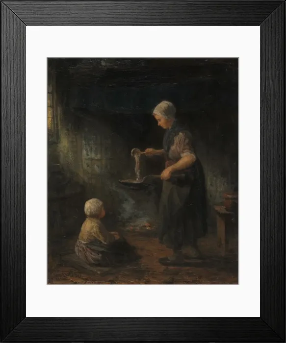 Framed Print : The Pancakes, c. 1875. Creator: Jozef Israels (Dutch, 1824-1911) Framed Print : The Pancakes, c. 1875. Creator: Jozef Israels (Dutch, 1824-1911)