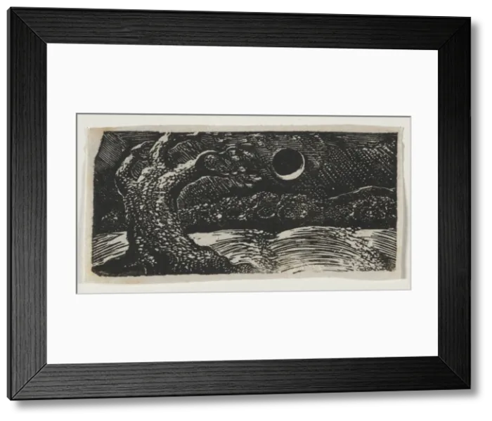 Framed Print : The Pastorals of Virgil, Eclogue I: The Blasted Tree, 1821. Creator: William Blake (British Framed Print : The Pastorals of Virgil, Eclogue I: The Blasted Tree, 1821. Creator: William Blake (British