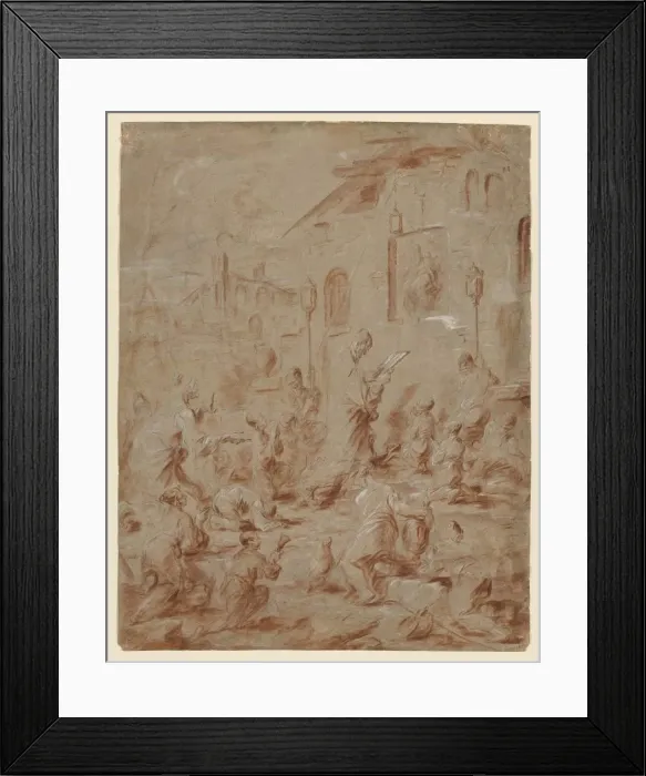 Framed Print : Worshippers at a Street Shrine, 1730 / 40. Creator: Alessandro Magnasco (Italian, 1667-1749) Framed Print : Worshippers at a Street Shrine, 1730 / 40. Creator: Alessandro Magnasco (Italian, 1667-1749)