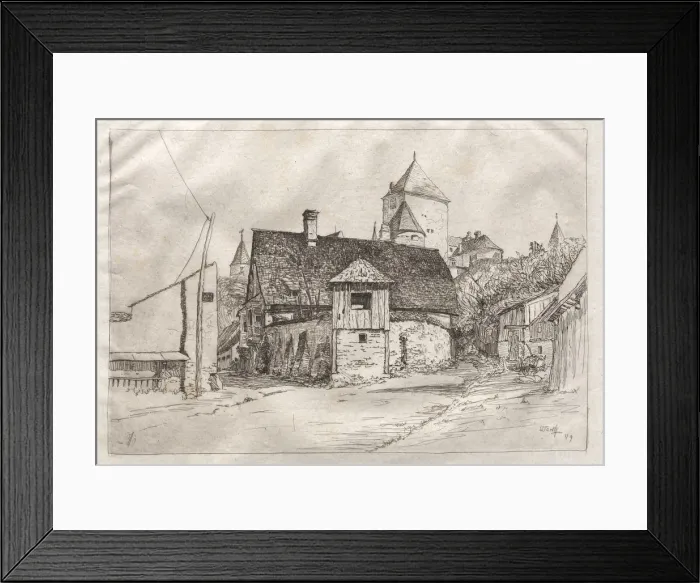 Framed Print : Worth: A Lane, 1879. Creator: Otto H. Bacher (American, 1856-1909) Framed Print : Worth: A Lane, 1879. Creator: Otto H. Bacher (American, 1856-1909)
