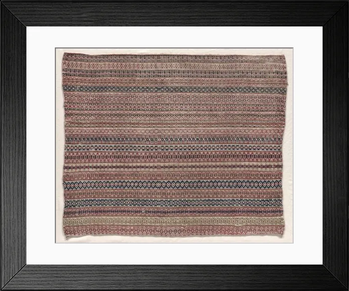Framed Print : Woven Wool Textile, early 19th century. Creator: Unknown Framed Print : Woven Wool Textile, early 19th century. Creator: Unknown