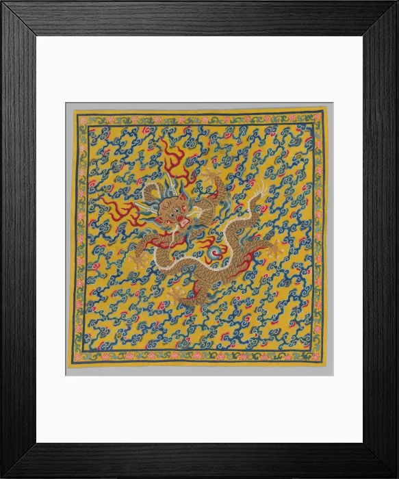 Framed Print : Wrapper for the Tapestry Scroll Mingling of Clear and Muddy Water... 1736-95. Creator: Unknown Framed Print : Wrapper for the Tapestry Scroll Mingling of Clear and Muddy Water... 1736-95. Creator: Unknown