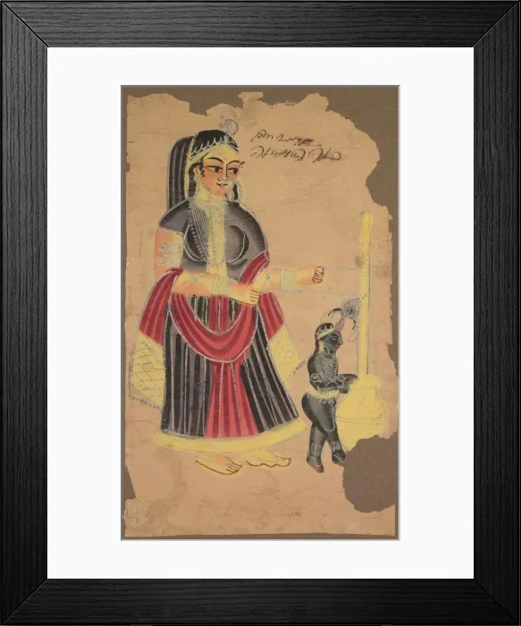 Framed Print : Yasoda and Krishna, 1800s. Creator: Unknown Framed Print : Yasoda and Krishna, 1800s. Creator: Unknown