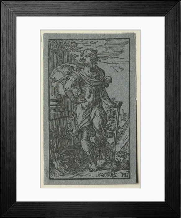 Framed Print : Young Man Standing. Creator: Hendrick Goltzius (Dutch, 1558-1617) Framed Print : Young Man Standing. Creator: Hendrick Goltzius (Dutch, 1558-1617)