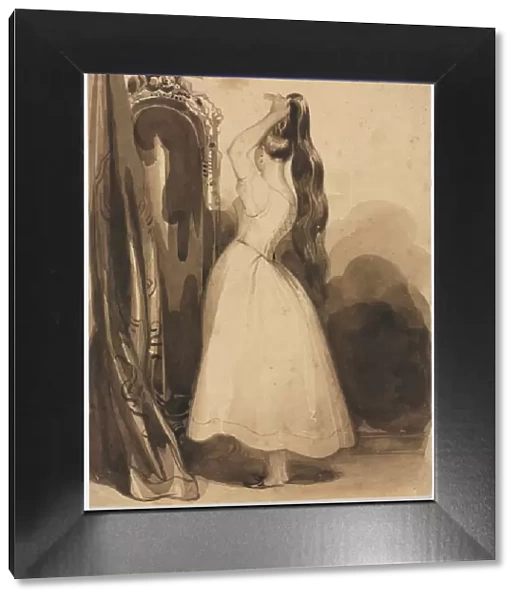 Young Woman Combing Her Hair, 1800s, before 1857. Creator: Achille Deveria (French