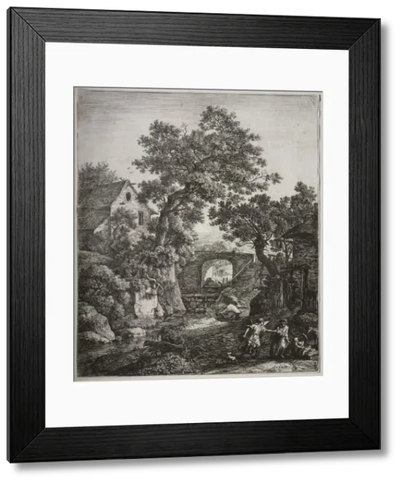 Framed Print : Zipporah circumcising Her Son. Creator: Anthonie Waterloo (Dutch, 1609 / 10-1690) Framed Print : Zipporah circumcising Her Son. Creator: Anthonie Waterloo (Dutch, 1609 / 10-1690)