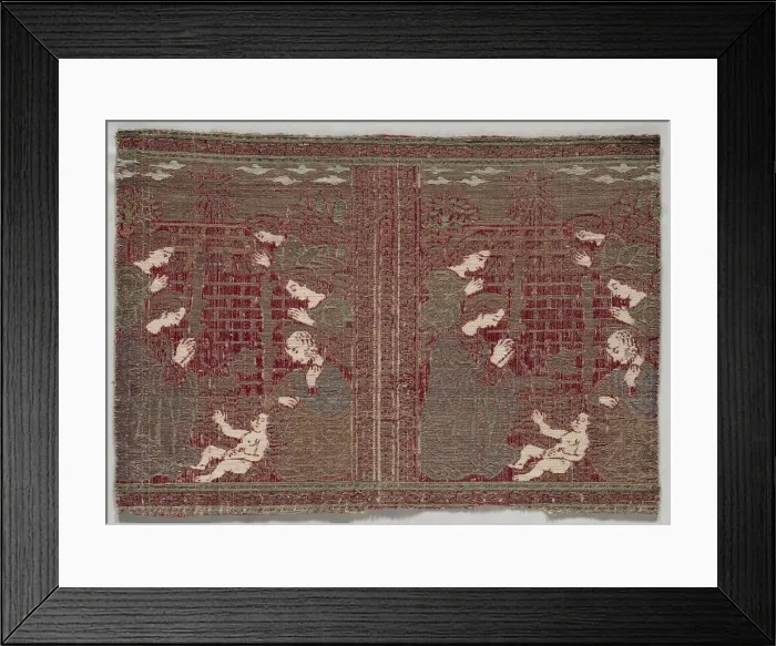 Framed Print : Woven Strip for Ecclesiastical Parameters, early 1500s. Creator: Unknown Framed Print : Woven Strip for Ecclesiastical Parameters, early 1500s. Creator: Unknown