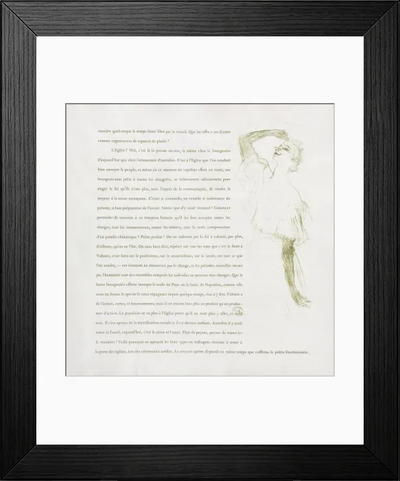 Framed Print : Yvette Guilbert-French Series: No. 7, 1894. Creator: Henri de Toulouse-Lautrec (French, 1864-1901) Framed Print : Yvette Guilbert-French Series: No. 7, 1894. Creator: Henri de Toulouse-Lautrec (French, 1864-1901)
