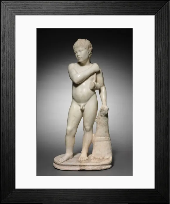 Framed Print : Youth with Jumping Weights, c. 40-70. Creator: Unknown Framed Print : Youth with Jumping Weights, c. 40-70. Creator: Unknown
