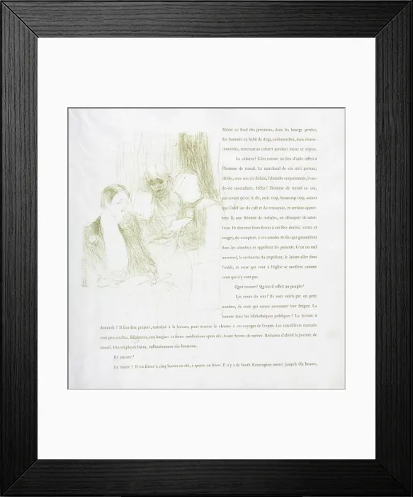 Framed Print : Yvette Guilbert-French Series: No. 8, 1894. Creator: Henri de Toulouse-Lautrec (French, 1864-1901) Framed Print : Yvette Guilbert-French Series: No. 8, 1894. Creator: Henri de Toulouse-Lautrec (French, 1864-1901)