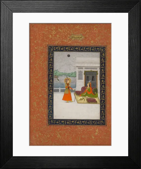 Framed Print : Yusuf and Zulaykha meeting, c. 1764. Creator: Unknown Framed Print : Yusuf and Zulaykha meeting, c. 1764. Creator: Unknown
