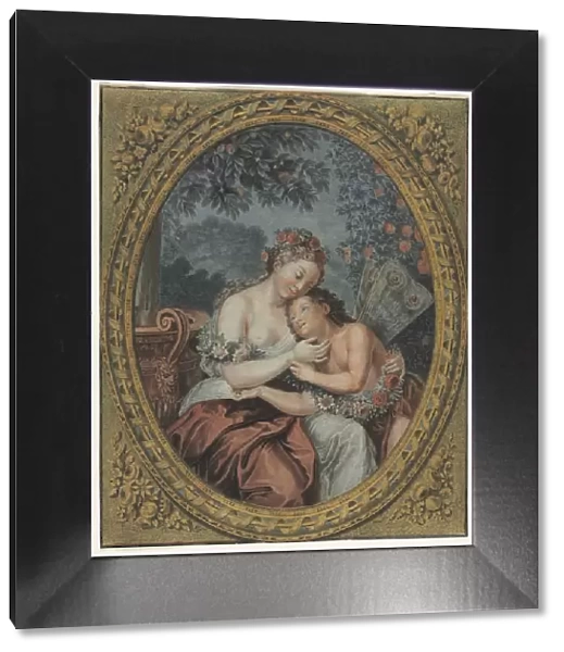 Zephyre and Flore, c. 1776. Creator: Jean Francois Janinet (French, 1752-1814)
