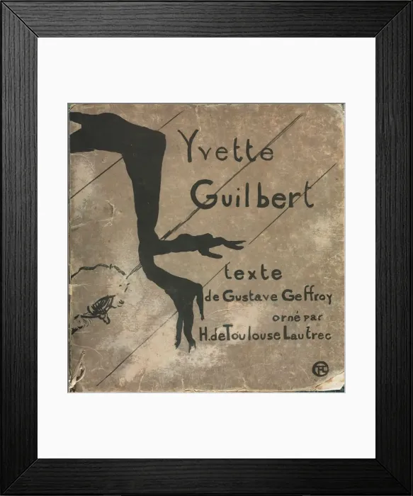 Framed Print : Yvette Guilbert - French Series, 1894. Creator: Henri de Toulouse-Lautrec (French, 1864-1901)