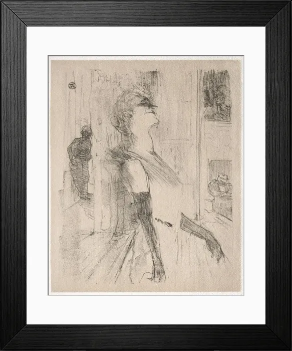Framed Print : Yvette Guilbert: Sur la scene, 1898. Creator: Henri de Toulouse-Lautrec (French, 1864-1901) Framed Print : Yvette Guilbert: Sur la scene, 1898. Creator: Henri de Toulouse-Lautrec (French, 1864-1901)