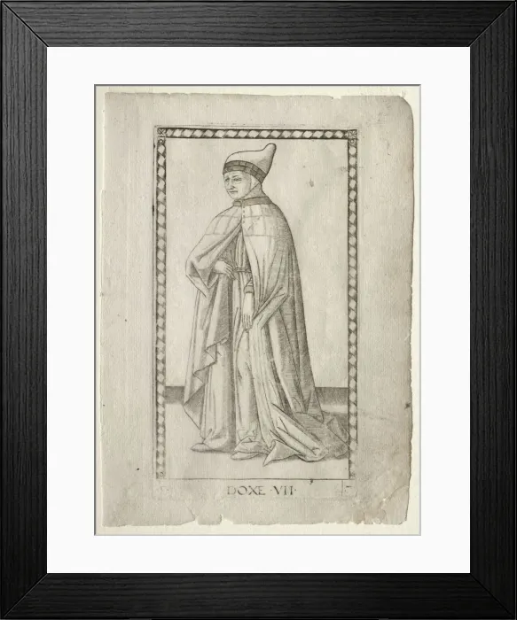 Framed Print : The Doge (from the Tarocchi, series E: Conditions of Man, #7), before 1467. Creator Framed Print : The Doge (from the Tarocchi, series E: Conditions of Man, #7), before 1467. Creator