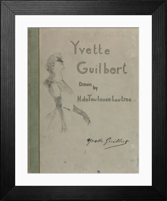 Framed Print : Yvette Guilbert-English Series: Cover, 1898. Creator: Henri de Toulouse-Lautrec (French Framed Print : Yvette Guilbert-English Series: Cover, 1898. Creator: Henri de Toulouse-Lautrec (French