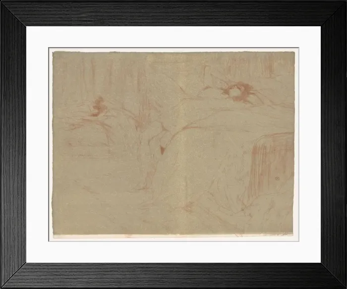Framed Print : Elles: Woman Lying on Her Back, 1896. Creator: Henri de Toulouse-Lautrec (French, 1864-1901) Framed Print : Elles: Woman Lying on Her Back, 1896. Creator: Henri de Toulouse-Lautrec (French, 1864-1901)