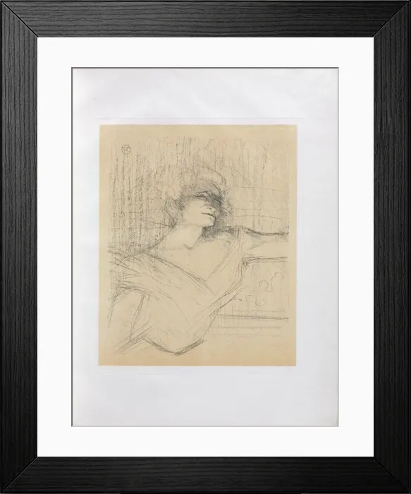 Framed Print : Yvette Guilbert-English Series: Dans la glu, 1898. Creator: Henri de Toulouse-Lautrec (French