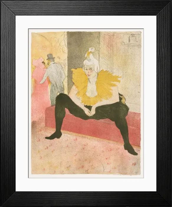Framed Print : Elles: The Seated Clown, Mlle Cha-u-Ka-o, 1896. Creator: Henri de Toulouse-Lautrec (French Framed Print : Elles: The Seated Clown, Mlle Cha-u-Ka-o, 1896. Creator: Henri de Toulouse-Lautrec (French