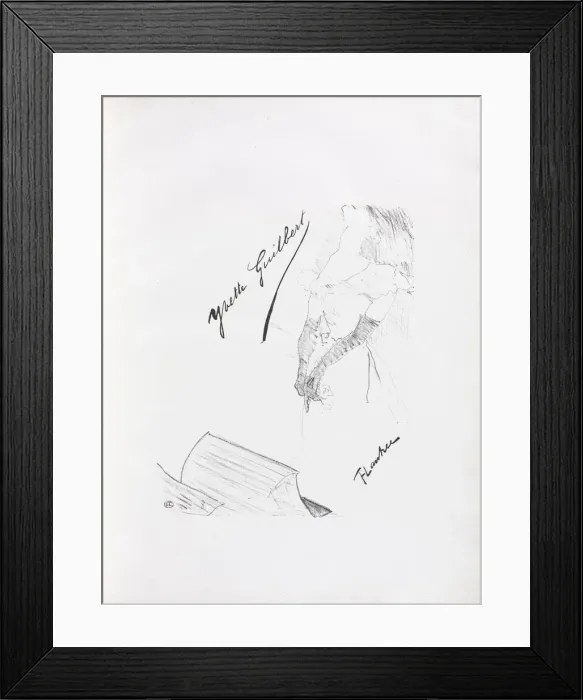 Framed Print : Yvette Guilbert-English Series: Frontispiece, 1898. Creator: Henri de Toulouse-Lautrec (French Framed Print : Yvette Guilbert-English Series: Frontispiece, 1898. Creator: Henri de Toulouse-Lautrec (French
