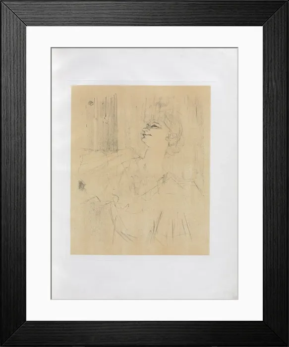 Framed Print : Yvette Guilbert-English Series: Menilmontant de Bruant, 1898. Creator: Henri de Toulouse-Lautrec Framed Print : Yvette Guilbert-English Series: Menilmontant de Bruant, 1898. Creator: Henri de Toulouse-Lautrec