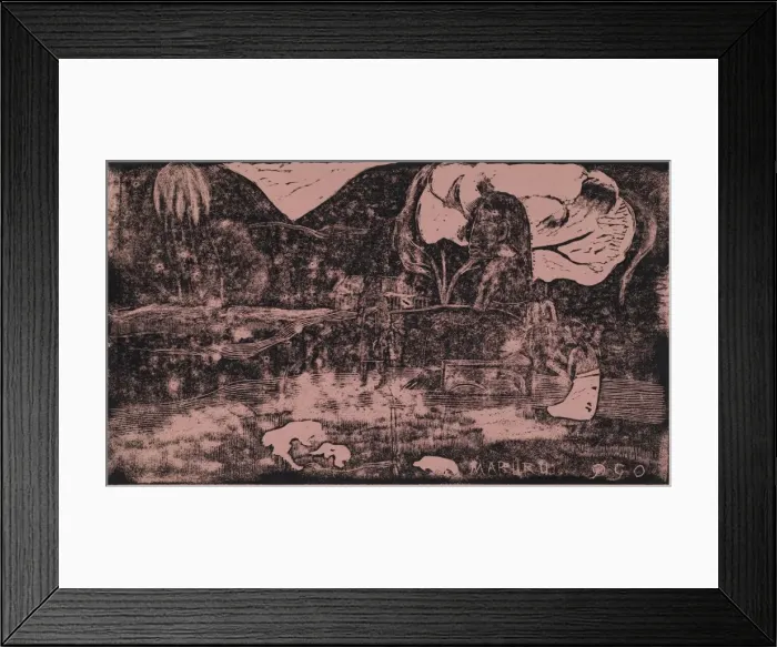 Framed Print : Noa Noa: Offerings of Gratitude (Maruru), 1893-1894. Creator: Paul Gauguin (French, 1848-1903) Framed Print : Noa Noa: Offerings of Gratitude (Maruru), 1893-1894. Creator: Paul Gauguin (French, 1848-1903)