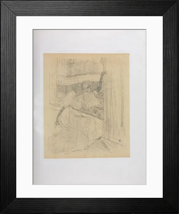 Framed Print : Yvette Guilbert-English Series: Saluant le public, 1898. Creator: Henri de Toulouse-Lautrec Framed Print : Yvette Guilbert-English Series: Saluant le public, 1898. Creator: Henri de Toulouse-Lautrec