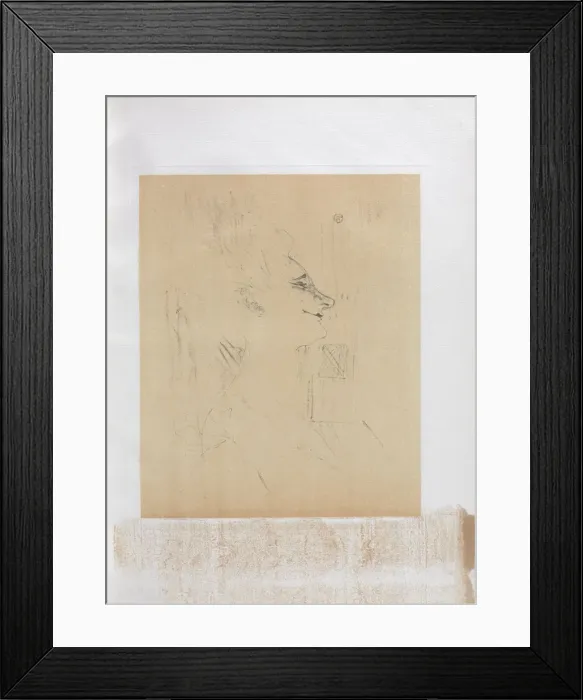 Framed Print : Yvette Guilbert-English Series: Soularde, 1898. Creator: Henri de Toulouse-Lautrec (French Framed Print : Yvette Guilbert-English Series: Soularde, 1898. Creator: Henri de Toulouse-Lautrec (French