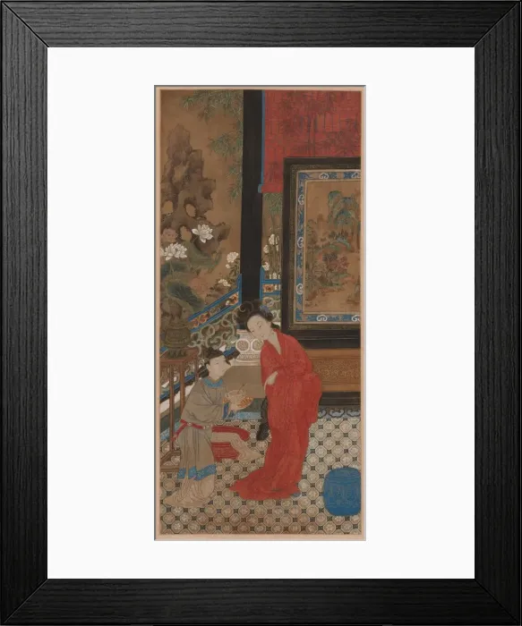 Framed Print : Yang Guifei Leaving the Bath, 1700s. Creator: Unknown Framed Print : Yang Guifei Leaving the Bath, 1700s. Creator: Unknown
