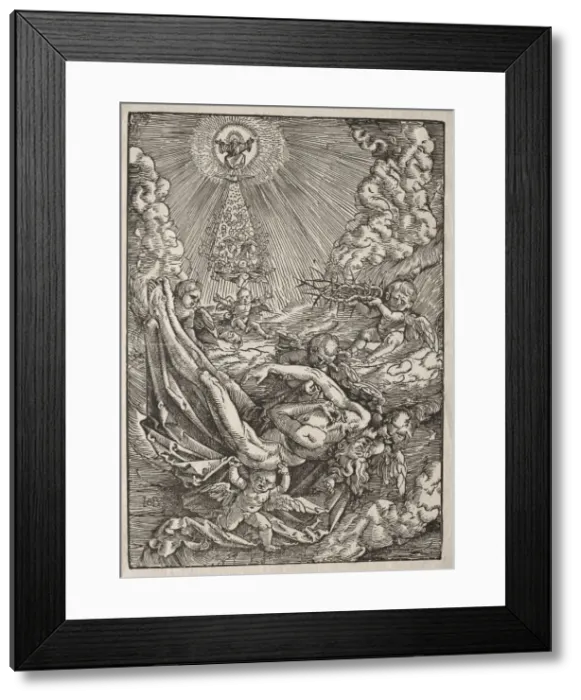 Framed Print : Christ Carried to Heaven by Angels, c. 1515-1517. Creator: Hans Baldung (German, 1484 / 85-1545) Framed Print : Christ Carried to Heaven by Angels, c. 1515-1517. Creator: Hans Baldung (German, 1484 / 85-1545)