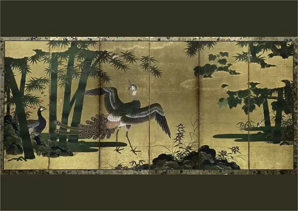 Peacocks and Bamboo, late 1500s. Creator: Tosa Mitsuyoshi (Japanese, 1539-1613), attributed to