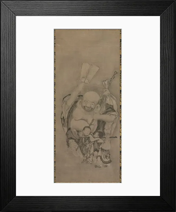 Framed Print : Hotei with Daoist Immortals: Hotei, c. 1575-1600. Creator: Ky?seki Tomonobu (Japanese, 1653-1721) Framed Print : Hotei with Daoist Immortals: Hotei, c. 1575-1600. Creator: Ky?seki Tomonobu (Japanese, 1653-1721)