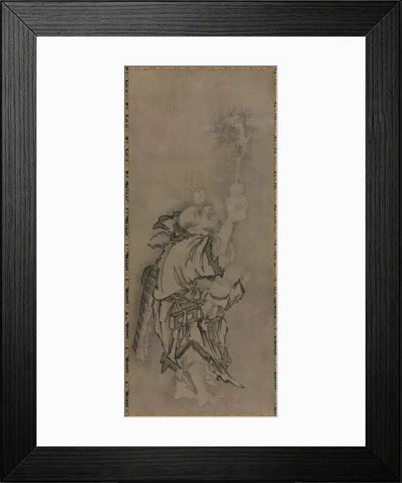 Framed Print : Hotei with Daoist Immortals: Immortal with Gourd and Dragon, c. 1575-1600. Creator Framed Print : Hotei with Daoist Immortals: Immortal with Gourd and Dragon, c. 1575-1600. Creator