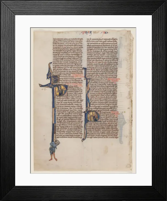 Framed Print : Creator: William de Brailes (English, active c. 1230), circle or workshop of Framed Print : Creator: William de Brailes (English, active c. 1230), circle or workshop of