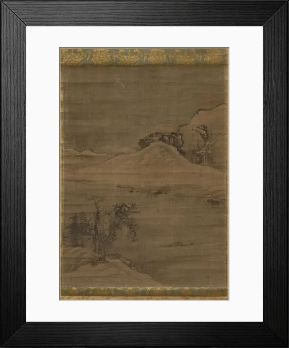 Framed Print : Landscape with Fishermen, 1600s. Creator: Yi Bul-hae (Korean, active 1500s), attributed to Framed Print : Landscape with Fishermen, 1600s. Creator: Yi Bul-hae (Korean, active 1500s), attributed to