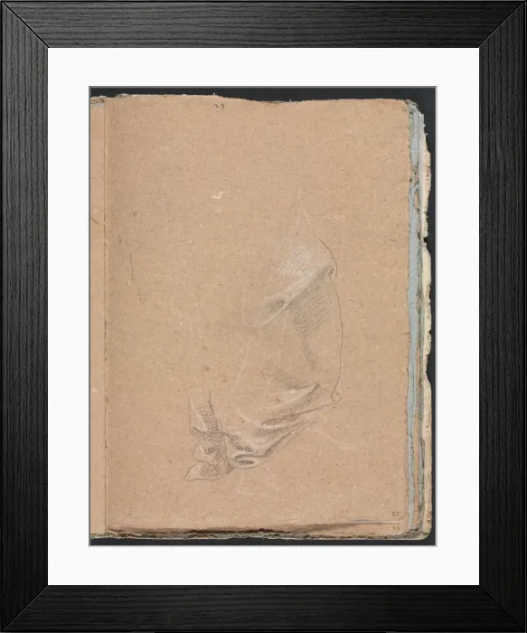 Framed Print : Verona Sketchbook: Drapery study (page 57), 1760. Creator: Francesco Lorenzi (Italian, 1723-1787) Framed Print : Verona Sketchbook: Drapery study (page 57), 1760. Creator: Francesco Lorenzi (Italian, 1723-1787)