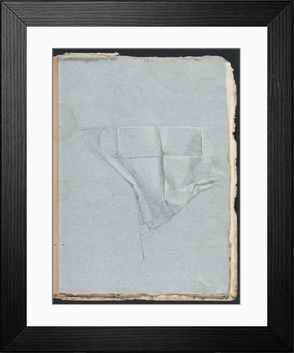 Framed Print : Verona Sketchbook: Drapery study (page 93), 1760. Creator: Francesco Lorenzi (Italian, 1723-1787) Framed Print : Verona Sketchbook: Drapery study (page 93), 1760. Creator: Francesco Lorenzi (Italian, 1723-1787)