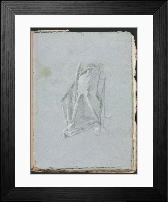Framed Print : Verona Sketchbook: Drapery with foot (page 83), 1760. Creator: Francesco Lorenzi (Italian Framed Print : Verona Sketchbook: Drapery with foot (page 83), 1760. Creator: Francesco Lorenzi (Italian