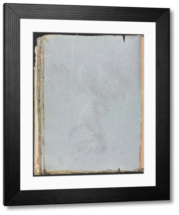 Framed Print : Verona Sketchbook: Figure study (page 72), 1760. Creator: Francesco Lorenzi (Italian, 1723-1787) Framed Print : Verona Sketchbook: Figure study (page 72), 1760. Creator: Francesco Lorenzi (Italian, 1723-1787)