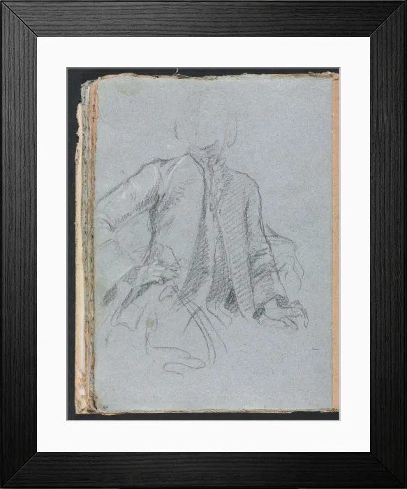 Framed Print : Verona Sketchbook: Gentleman (page 54), 1760. Creator: Francesco Lorenzi (Italian, 1723-1787) Framed Print : Verona Sketchbook: Gentleman (page 54), 1760. Creator: Francesco Lorenzi (Italian, 1723-1787)