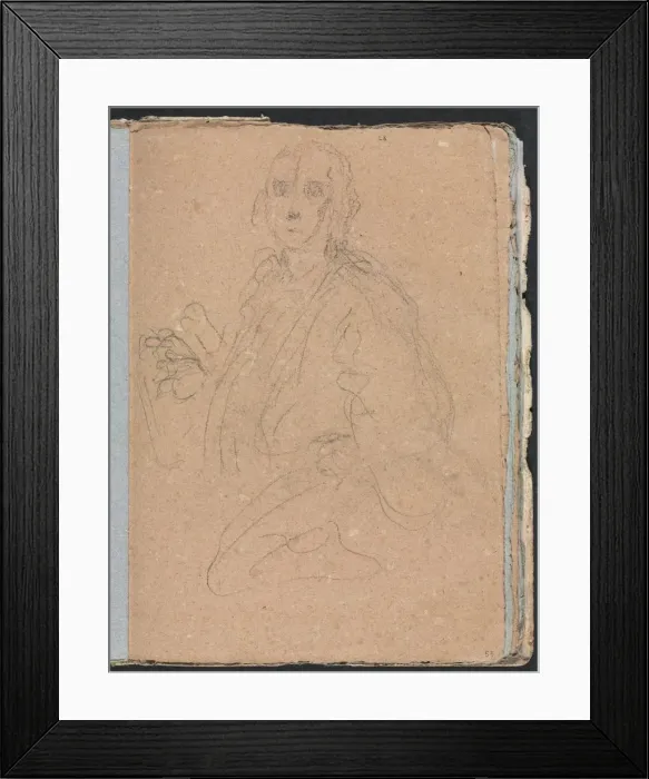 Framed Print : Verona Sketchbook: Gentlemen (page 55), 1760. Creator: Francesco Lorenzi (Italian, 1723-1787) Framed Print : Verona Sketchbook: Gentlemen (page 55), 1760. Creator: Francesco Lorenzi (Italian, 1723-1787)